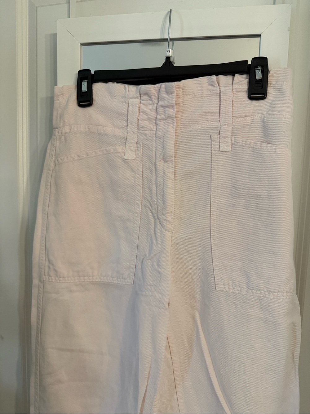 A.L.C. Utility Cargo Barrel Pants Size 4 Pink Cotton Linen Tencel - Picture 3 of 6